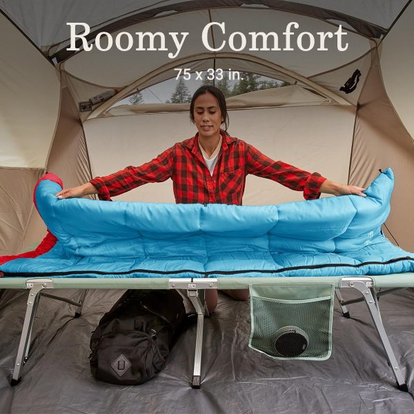 Coleman Flatlands 40°F Sleeping Bag, Made from 100% Recycled Material, Cool Weather Adult Sleep Sack - Image 5