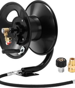 Tool Daily Pressure Washer Hose Reel, 100 FT Heavy Duty Steel Hose Reel for Power Washer