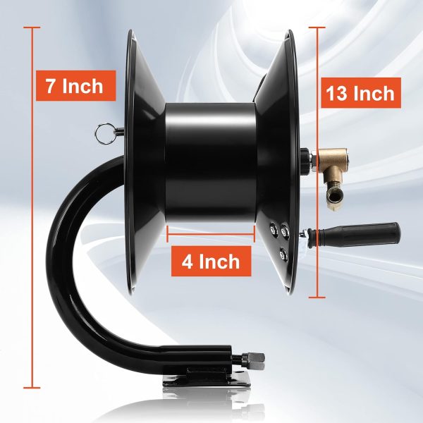 Tool Daily Pressure Washer Hose Reel, 100 FT Heavy Duty Steel Hose Reel for Power Washer - Image 6